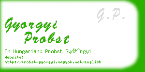 gyorgyi probst business card